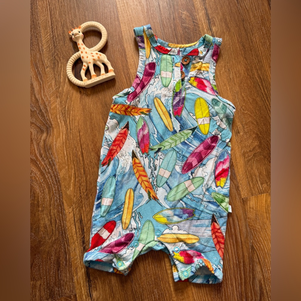 Posh Peanut Red and Yellow Bodysuit Vibrant One Piece